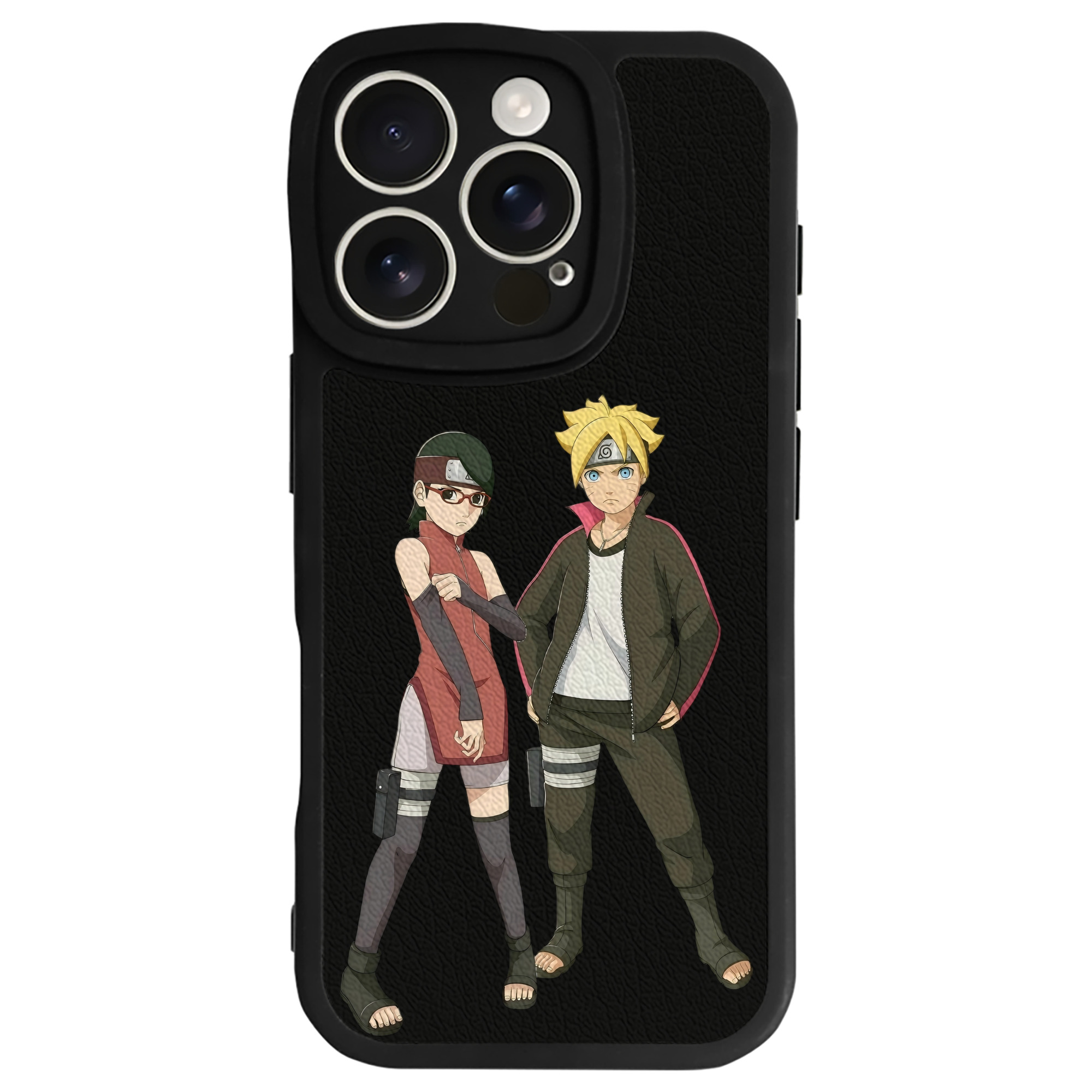 （画像用） NARUTO -ナルト- うずまき ボルト Uzumaki Boruto 【iPhone 16シリーズ対応】シリコンスマホケース（レザー調） 材質：シリコン